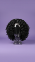 Curly Bob Synthetic Wig With Natural Part